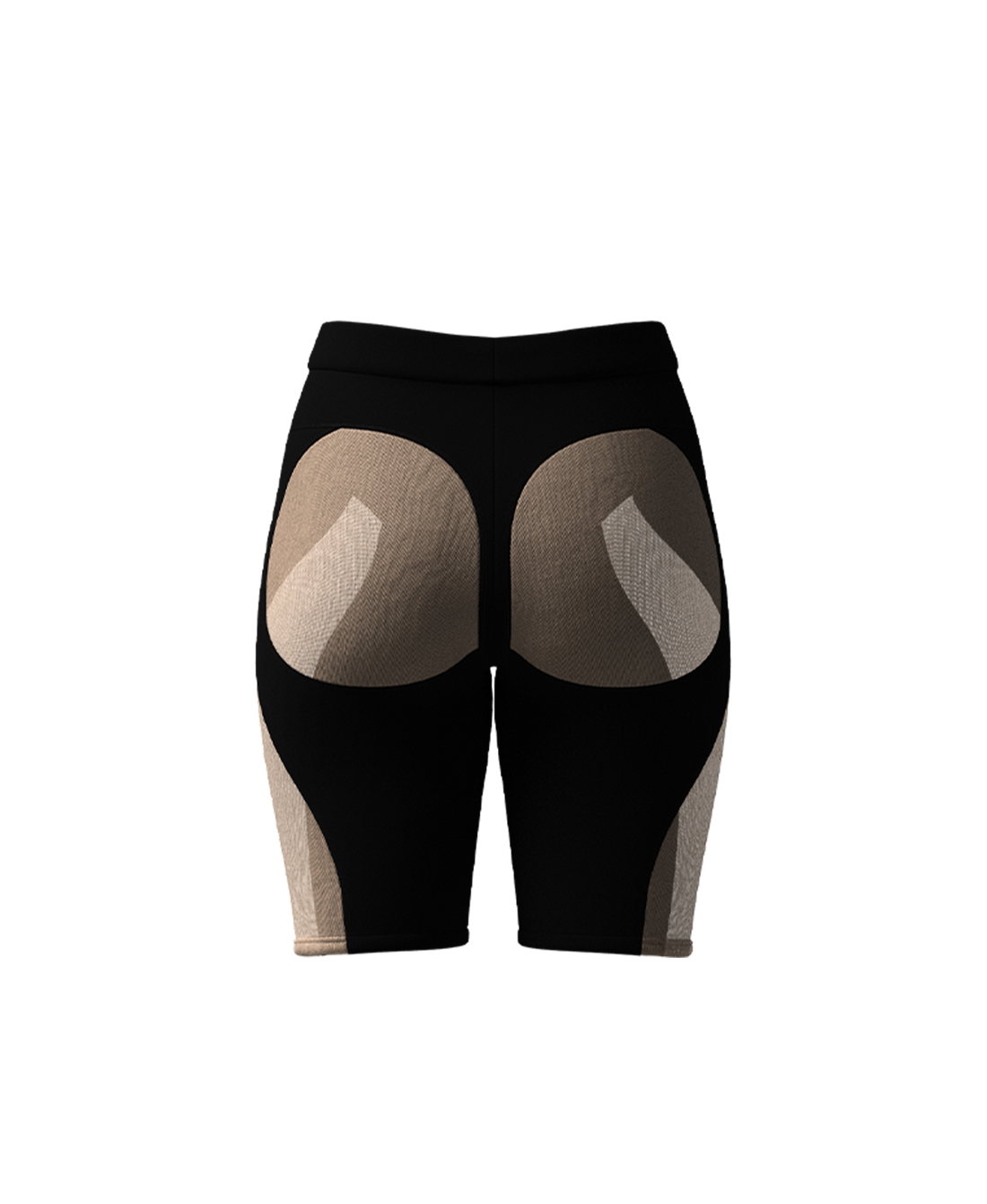 SHORTS LÆKKER 1.0 // black + nude