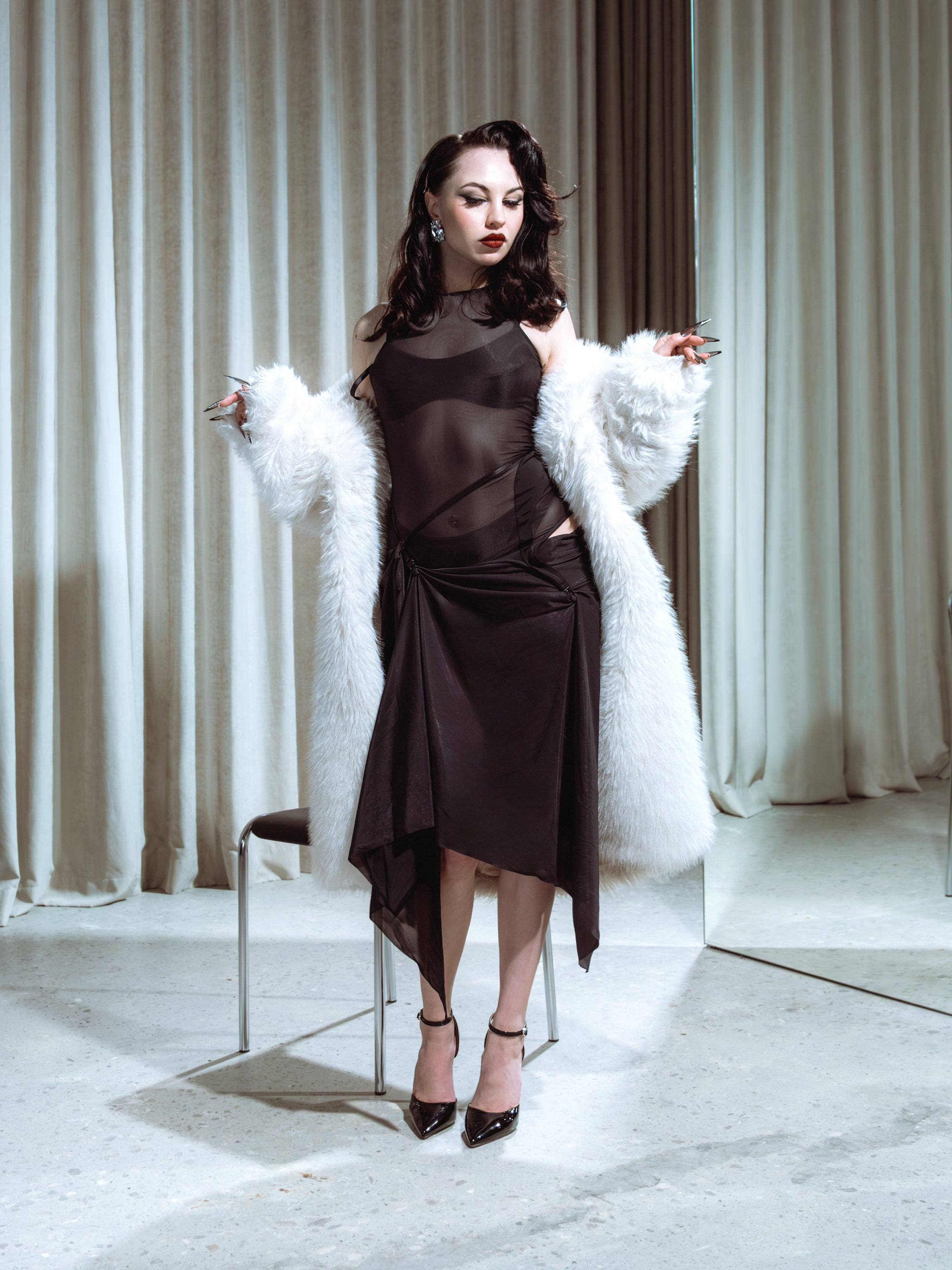 DÉRIVE MINI DRESS { BLACK }