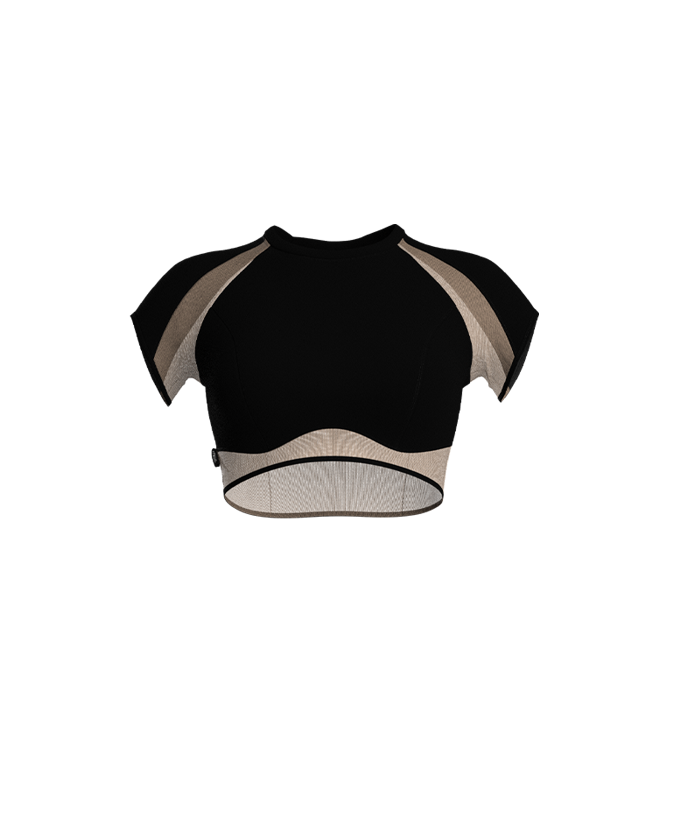 TOP LÆKKER 1.0 // black + nude