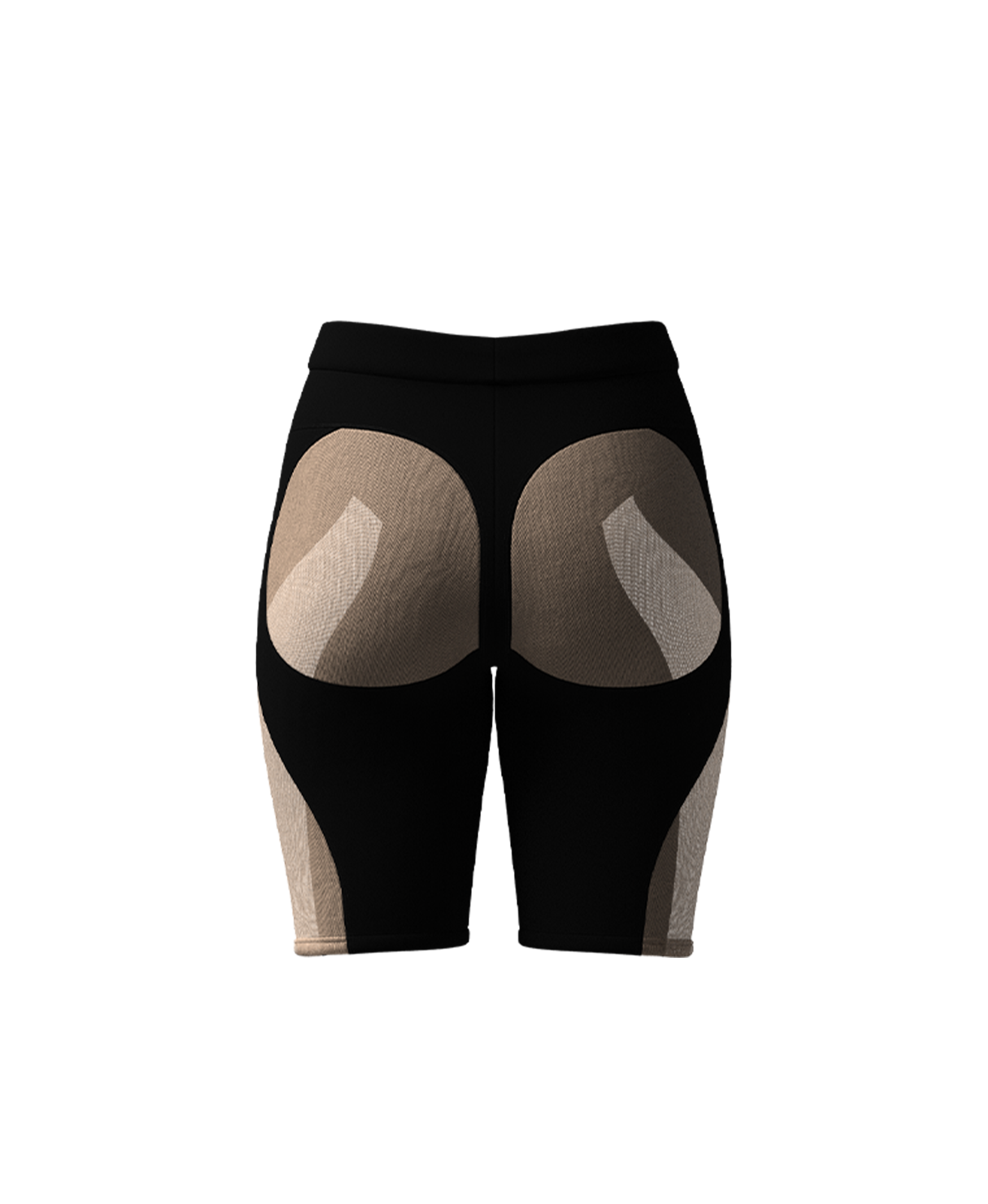 SHORTS LÆKKER 1.0 // black + nude